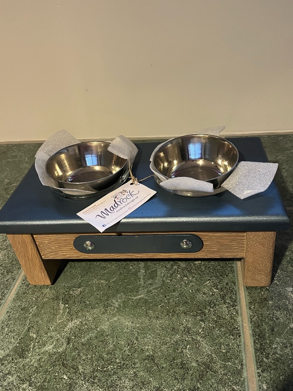 Handcrafted Elevated Pet Feeder